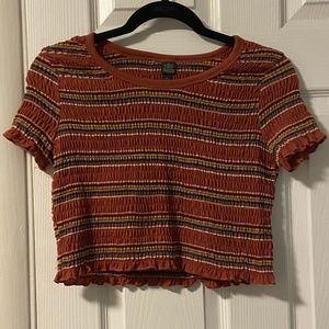 🌼Red Stripped Crop Top